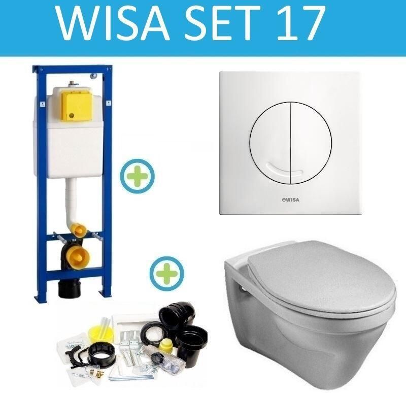 Wisa Xs Toiletset 17 Aqua Splash Amor Met Softclose Bril En Argos Delos Drukplaat - Foto 1