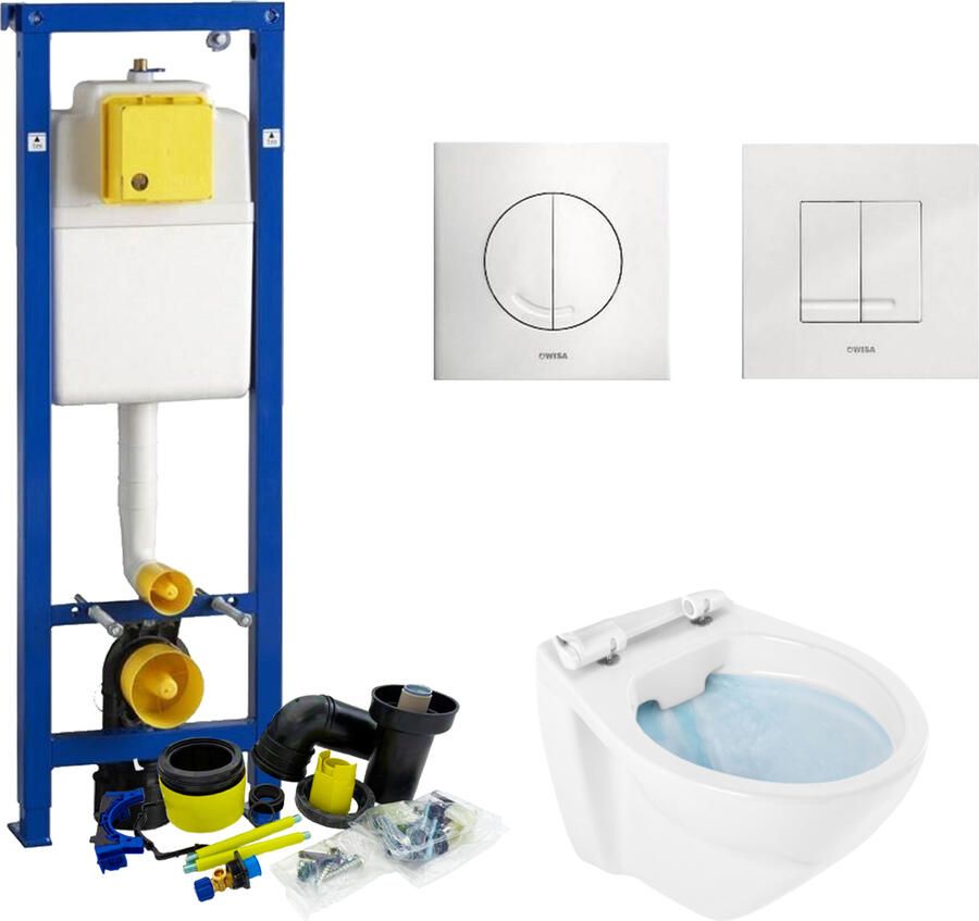Wisa XS Toiletset set01 Design Randloos met Argos of Delos drukplaat