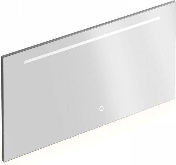 XenZ Badkamerspiegel Bardolino 140x70 cm met Horizontale Verlichtingsbaan en Spiegelverwarming