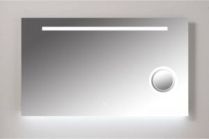 Xenz Lido Desenzano rechthoekige spiegel met geïntegreerde en indirecte verlichting met spiegelverwarming 80x70cm SP3080