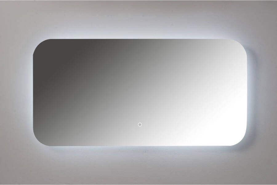 XenZ Badkamerspiegel Limone 100x50 cm met Ledverlichting en Spiegelverwarming