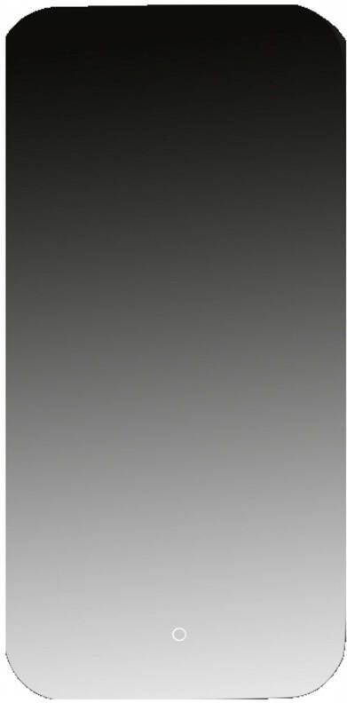 XenZ Badkamerspiegel Limone 50x100 cm met Ledverlichting en Spiegelverwarming