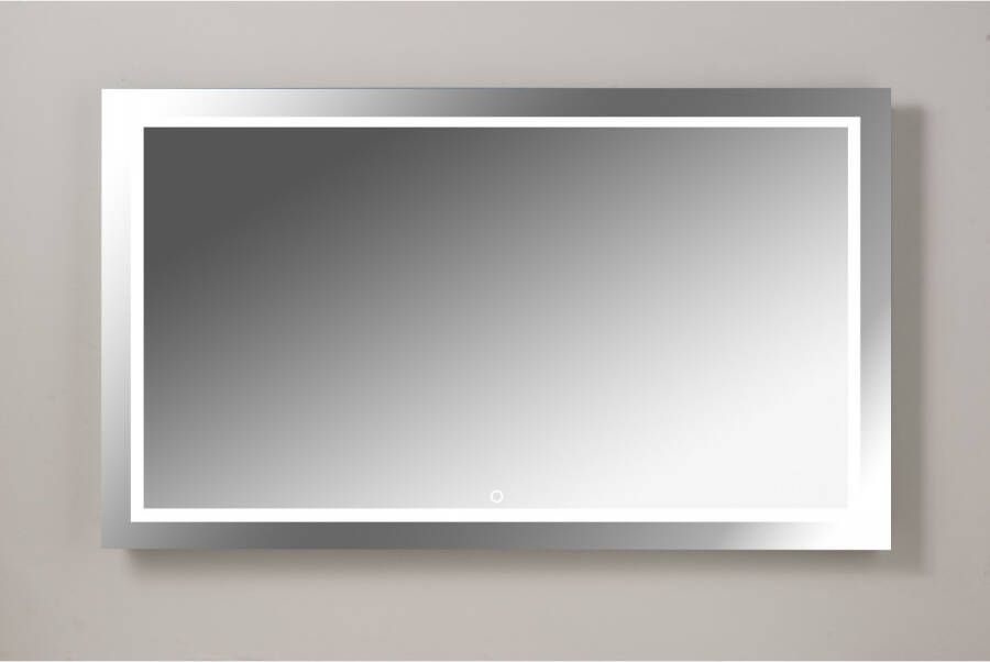XenZ Badkamerspiegel Sirmione 100x70 cm met Rondom Ledverlichting en Spiegelverwarming