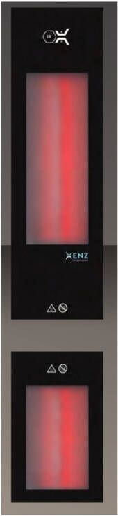 Xenz Feel Good Shower Infrarood S & M Inbouw 33 & 70 cm Zwart