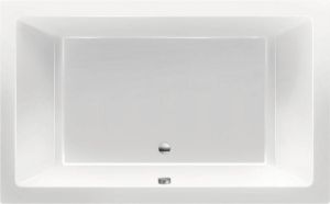 Xenz Ligbad Inbouw Society Rechthoek 1-2 Persoons Duobad 120x190x50cm Acryl Bahama Beige Hoogglans met Poten