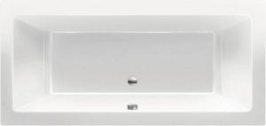 Xenz Ligbad Inbouw Society Rechthoek 1-2 Persoons Duobad 80x190x50cm Acryl Bahama Beige Hoogglans met Poten