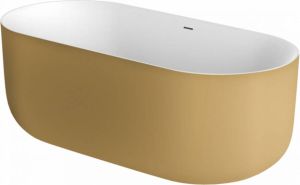 Xenz Mauro Solid Surface Bad 180x84x64 Bicolor Wit Goud 8531-R1036