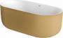 Xenz Mauro Solid Surface Bad 180x84x64 Bicolor Wit Goud 8531-R1036 - Thumbnail 1