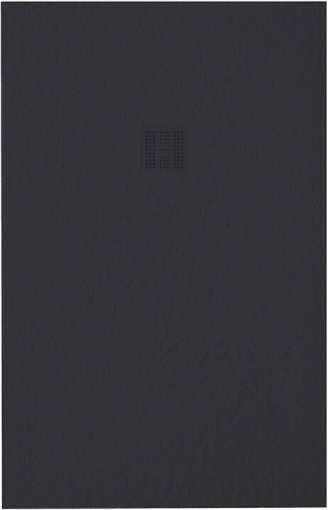 Zeza Grade Douchebak 120x90cm antislip antibacterieel mineraalmarmer rechthoek mat zwart 400000000000019834
