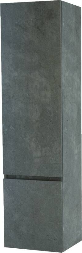 Balmani Cubo Lucida zwevende badkamerkast links beton donkergrijs 45 x 35 x 169 cm