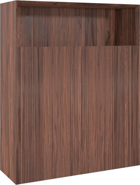 Balmani Fila zwevende badkamerkast fineer notenhout 100 x 30 x 120 cm