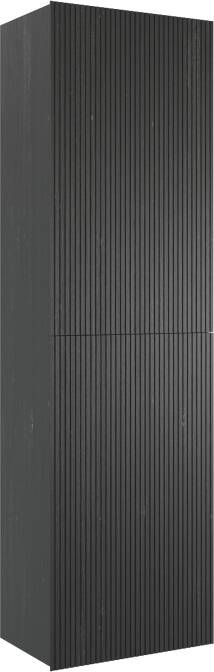 Balmani Fila zwevende badkamerkast fineer zwarte eik 42 x 30 x 150 cm