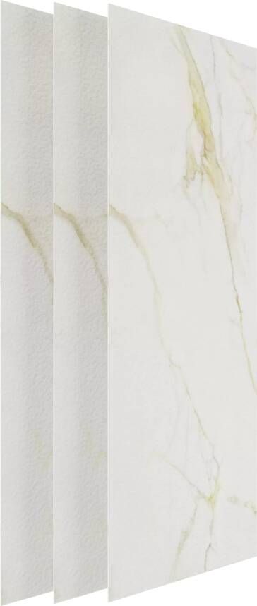 Balmani Impress douchewandbekleding 90 x 90 x 90 x 240 cm composiet mat witte marmer look rock structuur