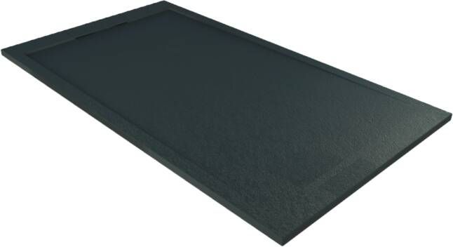 Balmani Indus douchebak 150 x 90 cm composietmarmer grafietgrijs leisteenstructuur