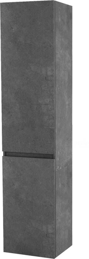 Balmani Lucida staande badkamerkast links beton donkergrijs 45 x 35 x 195 cm