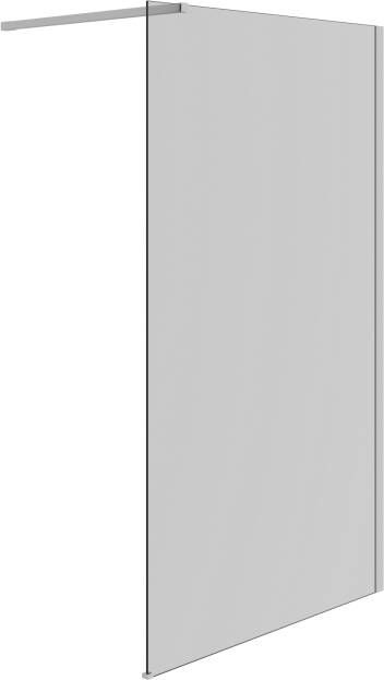 Balmani Modular inloopdouche 140 x 200 cm helder glas mat wit profiel