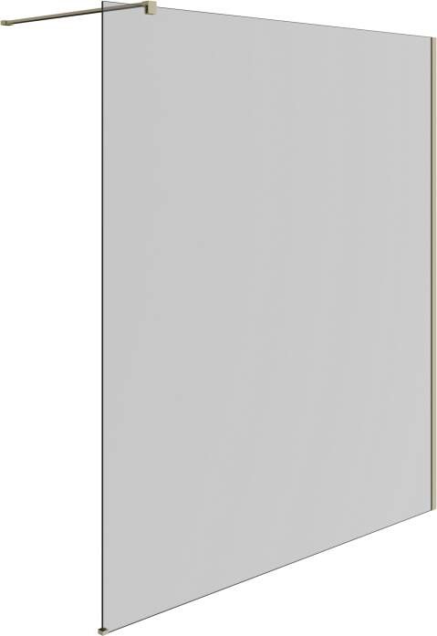 Balmani Modular inloopdouche 180 x 200 cm helder glas geborsteld champagne goud profiel