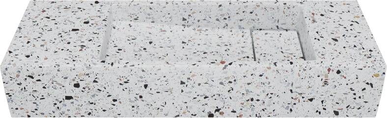 Balmani Mood fonteintje 55 x 20 cm bianco nero terrazzo