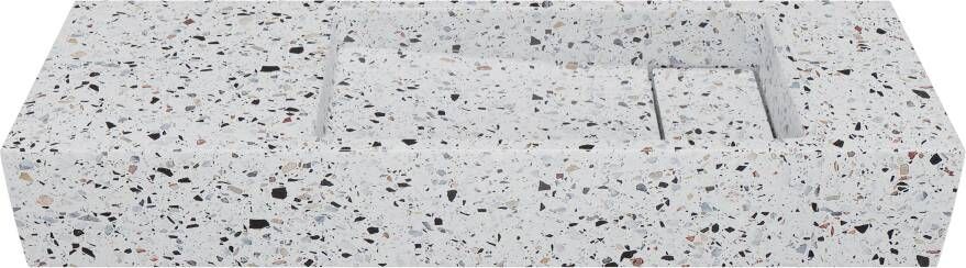 Balmani Mood fonteintje 65 x 20 cm bianco nero terrazzo