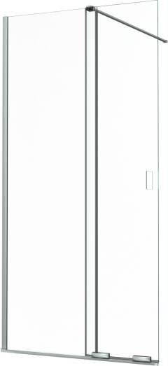 Balmani Move Slide inloopdouche met uitschuifbare wand 100 x 200 cm helder glas chroom profiel