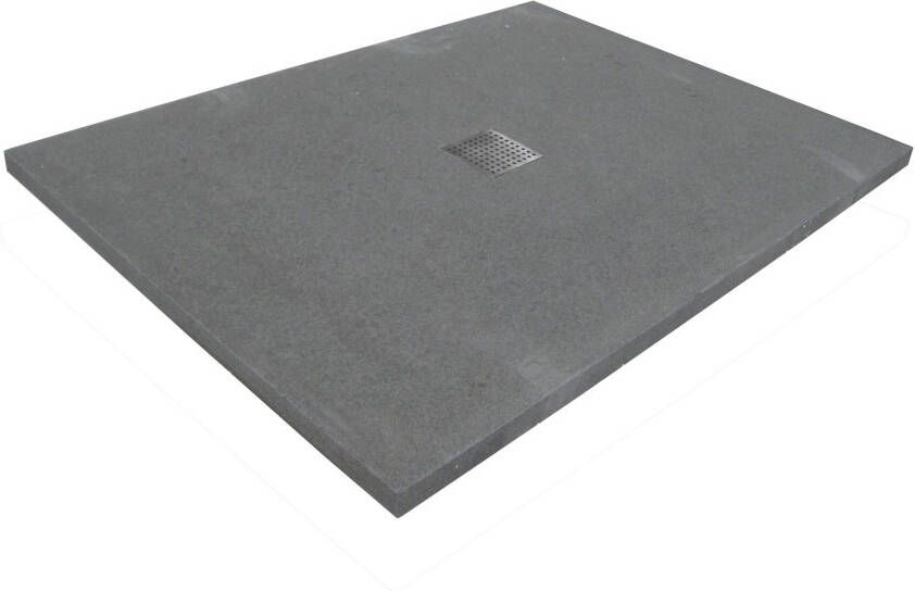 Balmani Prado douchebak 120 x 90 cm graniet zwart gevlamd
