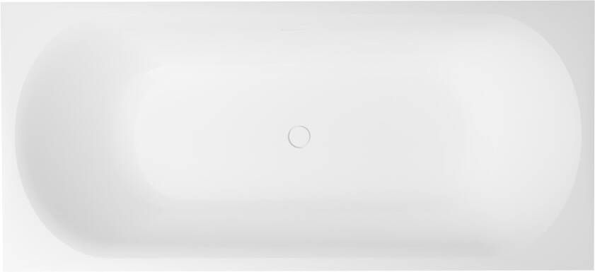 Balmani Rallanta tweepersoons inbouwbad 180 x 82 cm Solid Surface mat wit
