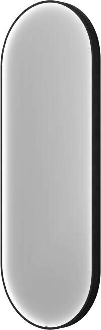 Balmani Secret Black ovaal badkamerspiegel zwart 45 x 120 cm met spiegelverlichting en anti-damp
