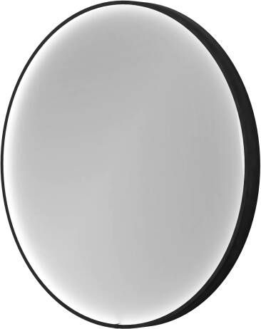 Balmani Secret Black rond badkamerspiegel zwart Ø 70 cm met spiegelverlichting en anti-damp
