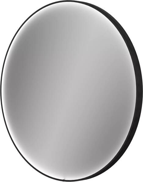 Balmani Secret Black rond badkamerspiegel zwart Ø 90 cm met spiegelverlichting en anti-damp