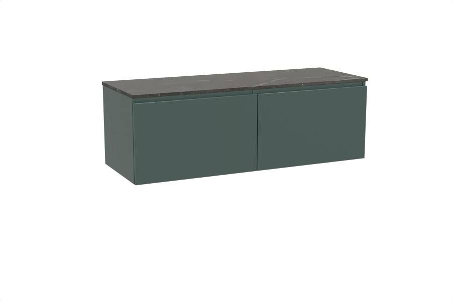 Balmani Sfera zwevend badmeubel 150 x 55 cm forest met Stretto enkel of dubbel wastafelblad in marmer pietra grey