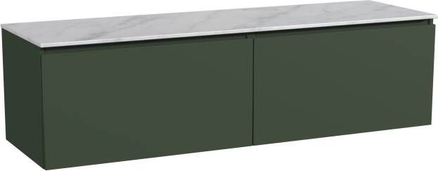 Balmani Sfera zwevend badmeubel 180 x 55 cm forest met Stretto enkel of dubbel wastafelblad in Carrara marmer