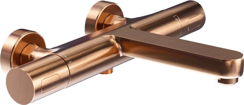 Blaufoss Apollo thermostatische badkraan Brushed Rosegold