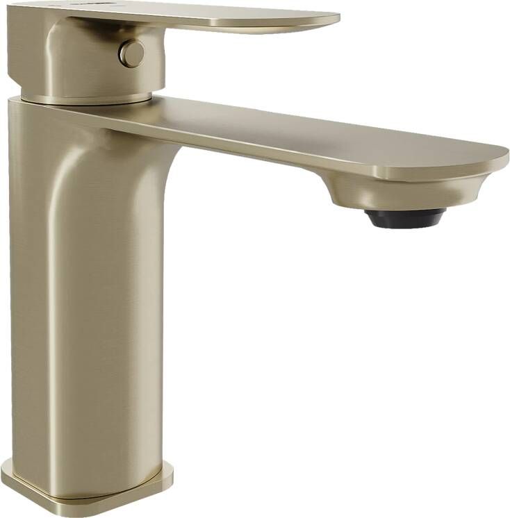 Blaufoss Bodan EcoStart standaard wastafelkraan brushed champagne gold