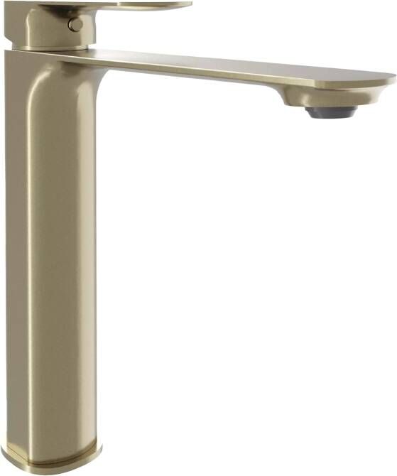 Blaufoss Bodan verhoogde wastafelkraan brushed champagne gold