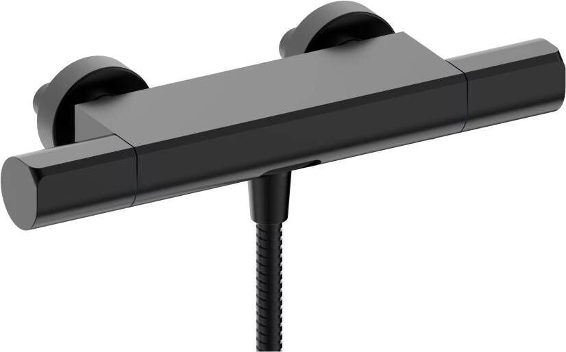 Blaufoss Eris Opbouw badkraan thermostatisch mat zwart