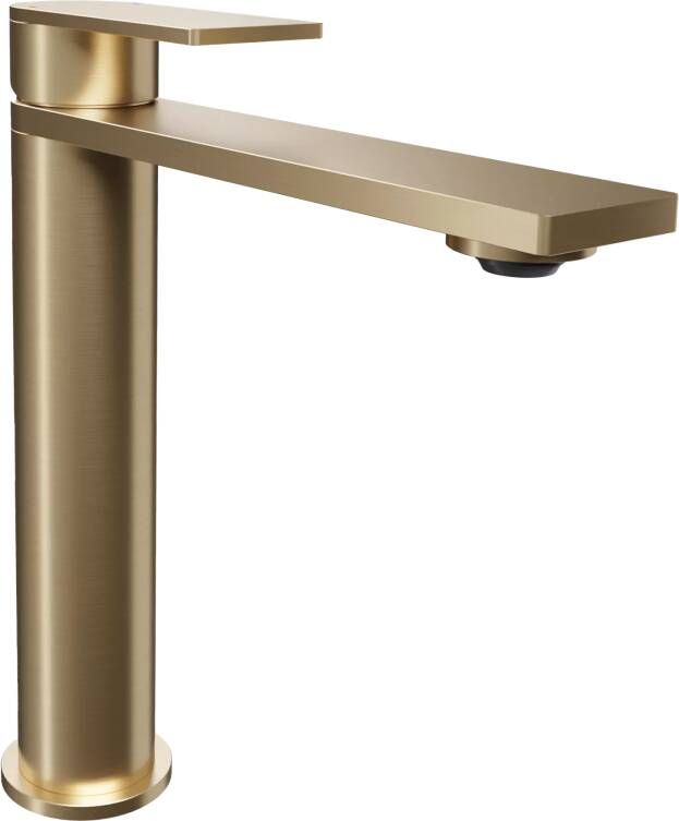 Blaufoss Fenix verhoogde wastafelkraan brushed champagne gold