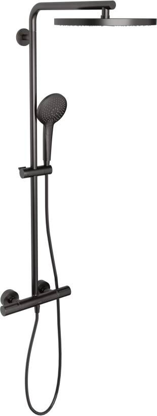 Blaufoss Nola 300 opbouw regendoucheset thermostatische kraan Brushed GunMetal