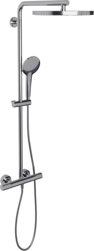 Blaufoss Nola 300 opbouw regendoucheset thermostatische kraan chroom