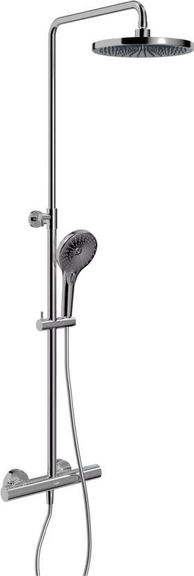 Blaufoss Onos 250 thermostatische kraan regendoucheset glanzend chroom