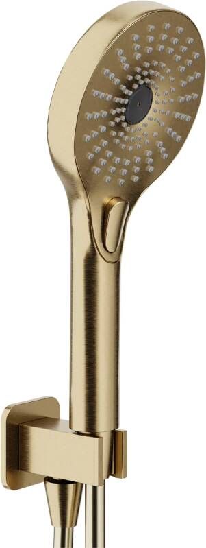 Blaufoss Onos Handdoucheset met doucheslang aansluiting 3 straalsoorten brushed champagne gold