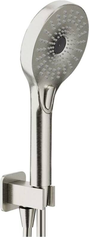 Blaufoss Onos Handdoucheset met doucheslang aansluiting 3 straalsoorten brushed CoolMetal