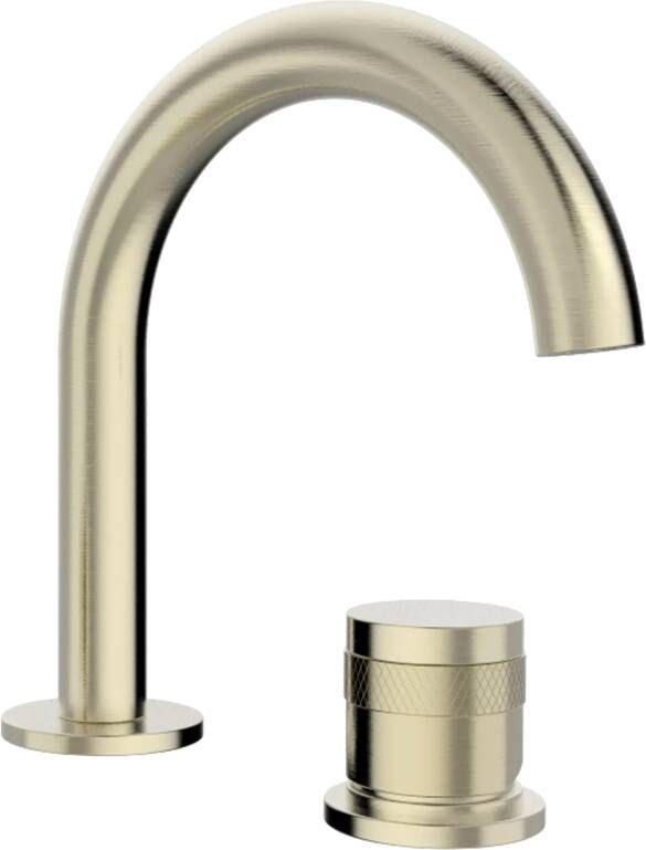 Blaufoss Pavilion Curve standaard wastafelkraan Brushed Champagne Gold