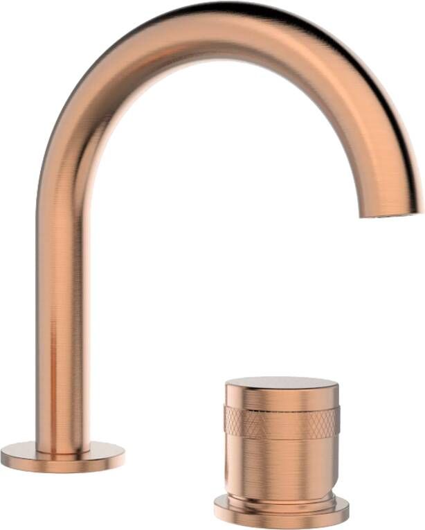 Blaufoss Pavilion Curve wastafelkraan Brushed Rosegold
