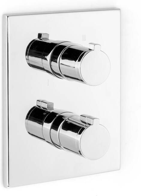 Blaufoss Smartbox de Luxe thermostatische inbouw douchekraan 2 functies glanzend chroom