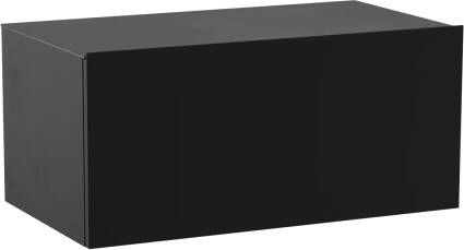 Balmani Studio zwevend badkamermeubel 90 x 49 mat zwart met enkel tablet in keramiek grafietgrijs