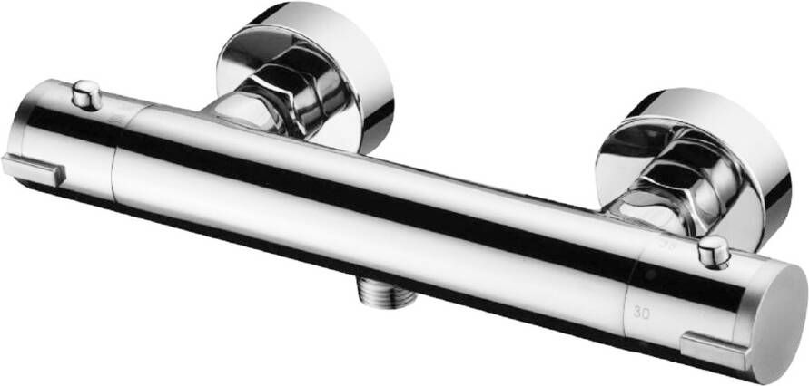 Linie Drum thermostatische douchekraan glanzend chroom