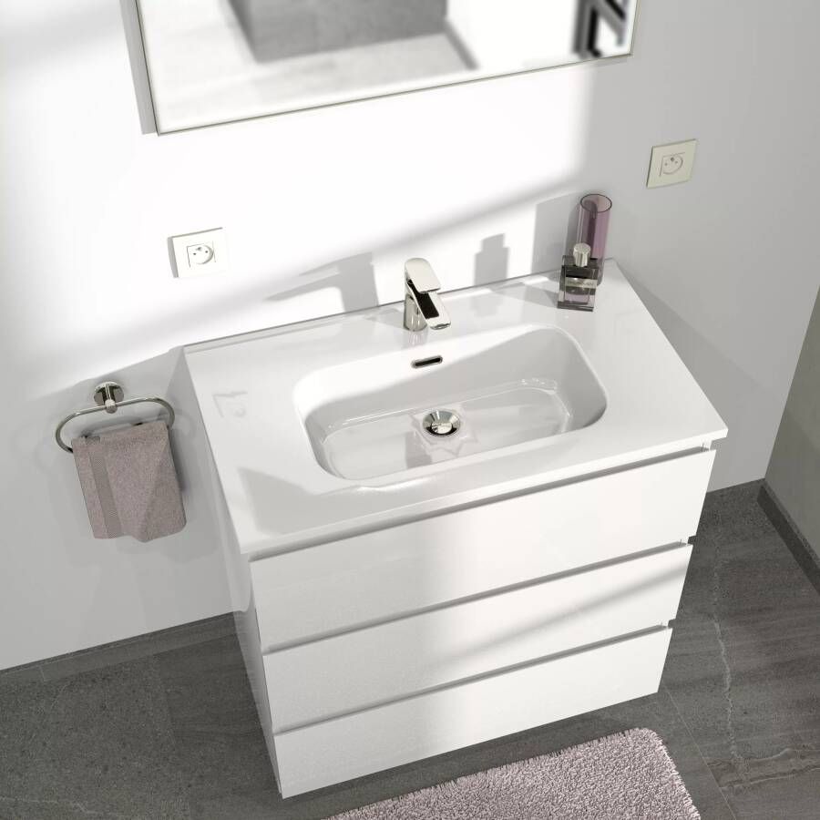 Linie Lado meubelset glanzend wit 80x46cm