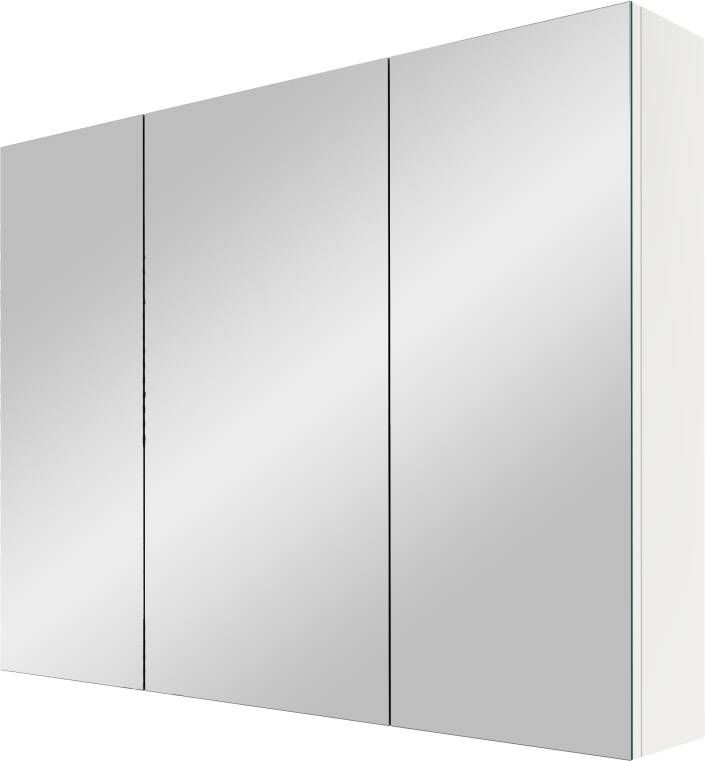 Linie Montro spiegelkast 100 x 75 cm hoogglans wit
