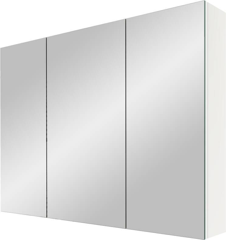 Linie Montro spiegelkast 100 x 75 cm mat wit