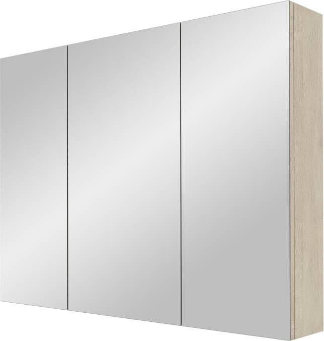 Linie Montro spiegelkast 100 x 75 cm wit eiken